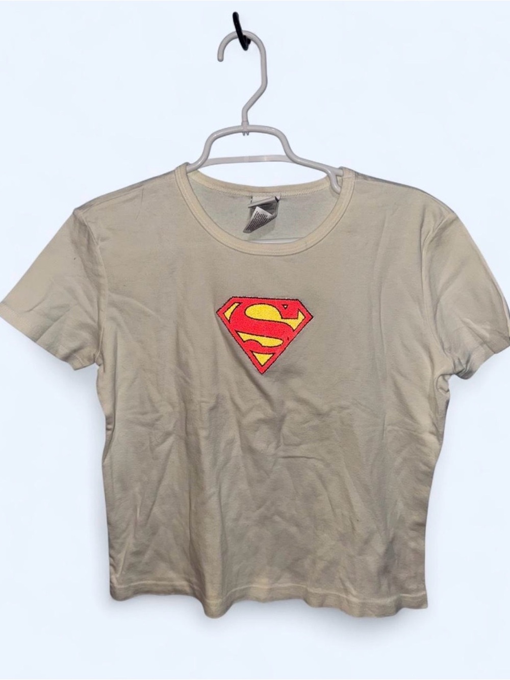 Warner Bros. Off-White Superman Cropped Tee